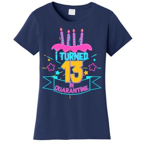 13th Birthday I Turned 13 In Quarantine Pink Frosting Women's T-Shirt