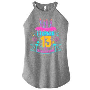 13th Birthday I Turned 13 In Quarantine Pink Frosting Women's Perfect Tri Rocker Tank