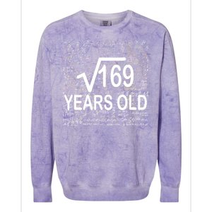 13th Birthday Square Root 169 Math Colorblast Crewneck Sweatshirt