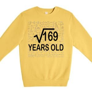 13th Birthday Square Root 169 Math Premium Crewneck Sweatshirt