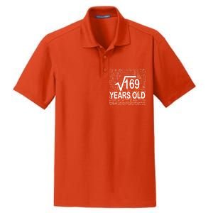 13th Birthday Square Root 169 Math Dry Zone Grid Polo