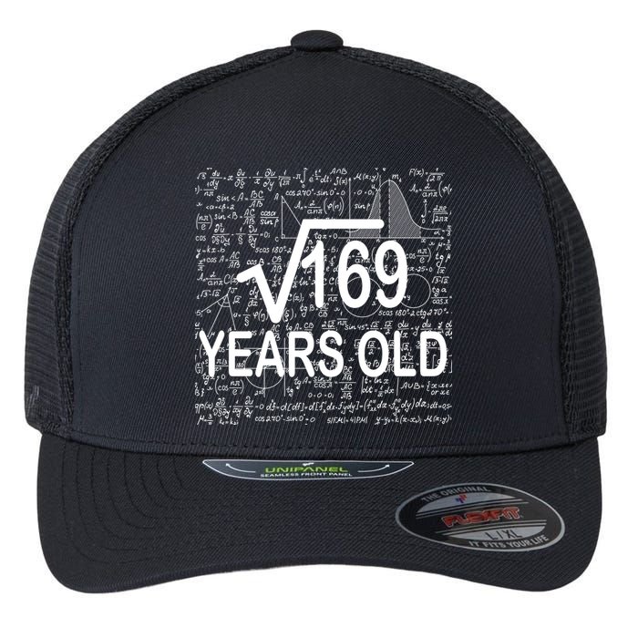 13th Birthday Square Root 169 Math Flexfit Unipanel Trucker Cap