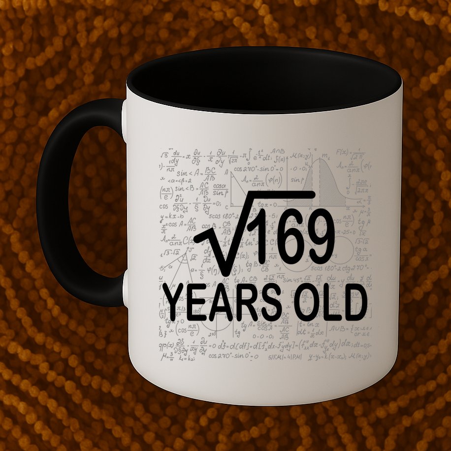 13th Birthday Square Root 169 Math Mug