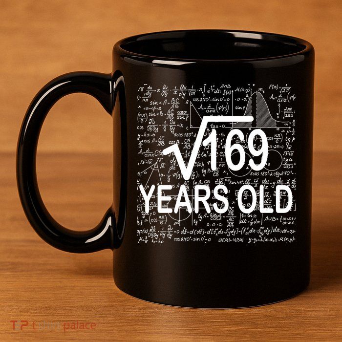 13th Birthday Square Root 169 Math 11oz C Handle Ceramic Mug