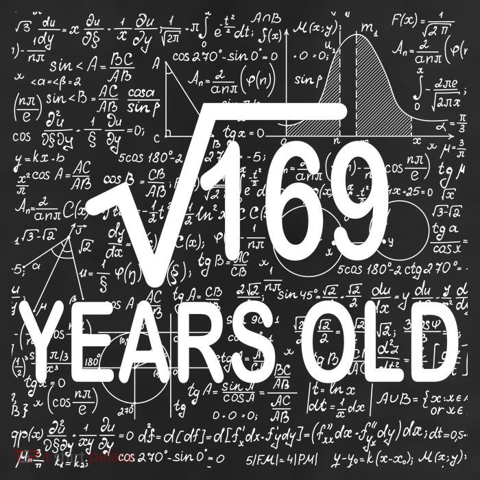 13th Birthday Square Root 169 Math 11oz C Handle Ceramic Mug