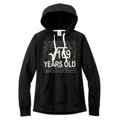 13th Birthday Square Root 169 Math Women's Fleece Hoodie