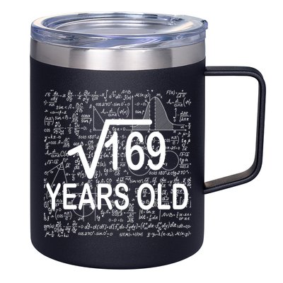 13th Birthday Square Root 169 Math 12oz Stainless Steel Coffee Mug