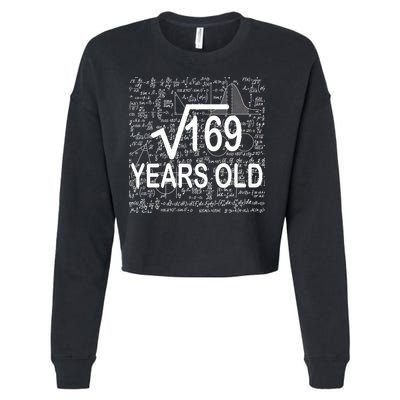 13th Birthday Square Root 169 Math Cropped Pullover Crew