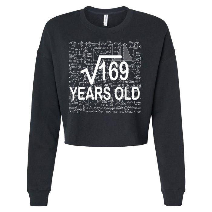 13th Birthday Square Root 169 Math Cropped Pullover Crew