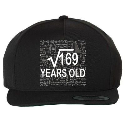 13th Birthday Square Root 169 Math Wool Snapback Cap