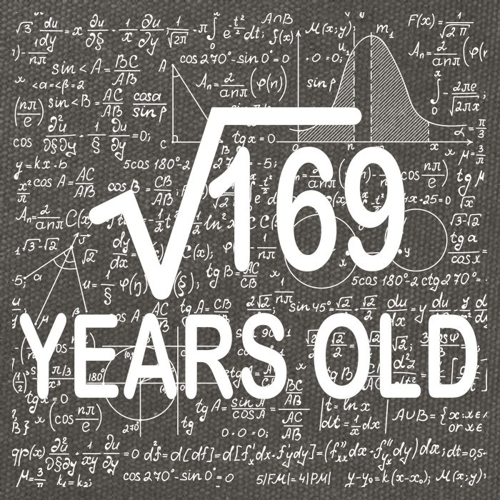 13th Birthday Square Root 169 Math Cotton Canvas Backpack