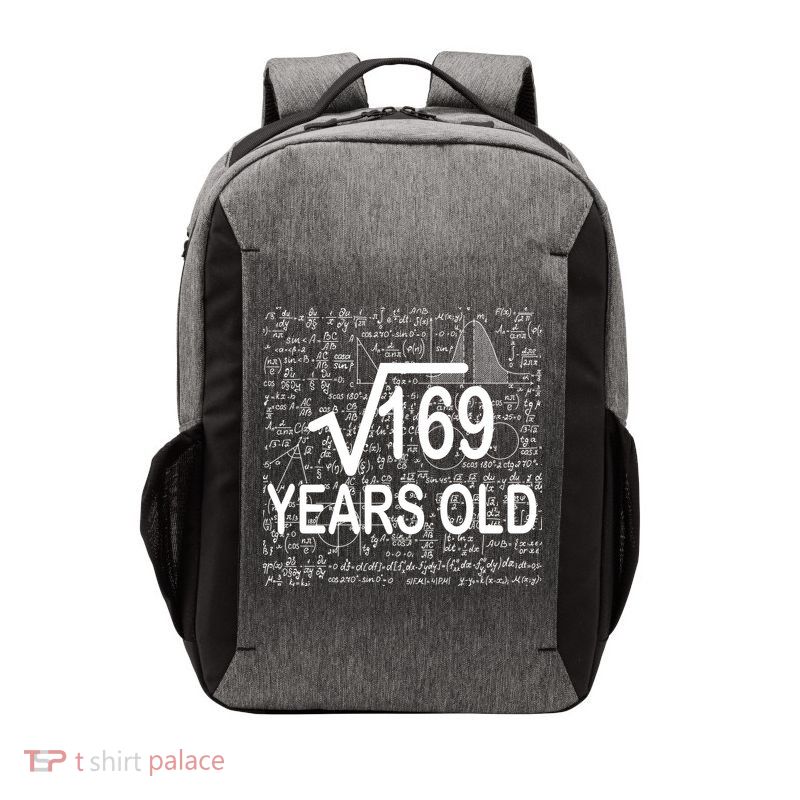 13th Birthday Square Root 169 Math Vector Backpack