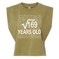 13th Birthday Square Root 169 Math Garment-Dyed Women's Muscle Tee