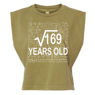 13th Birthday Square Root 169 Math Garment-Dyed Women's Muscle Tee