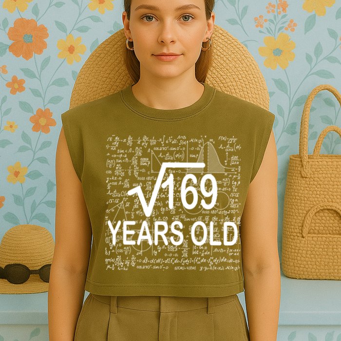 13th Birthday Square Root 169 Math Garment-Dyed Women's Muscle Tee