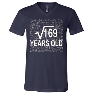 13th Birthday Square Root 169 Math V-Neck T-Shirt