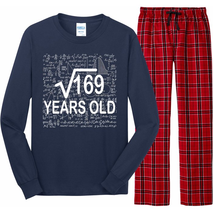 13th Birthday Square Root 169 Math Long Sleeve Pajama Set