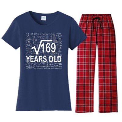 13th Birthday Square Root 169 Math Women's Flannel Pajama Set