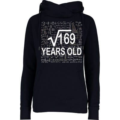 13th Birthday Square Root 169 Math Womens Funnel Neck Pullover Hood