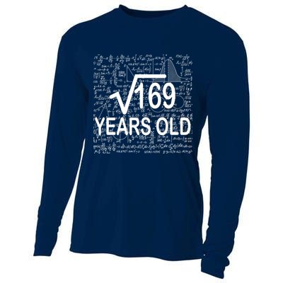 13th Birthday Square Root 169 Math Cooling Performance Long Sleeve Crew