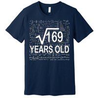 13th Birthday Square Root 169 Math Premium T-Shirt