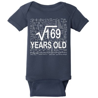 13th Birthday Square Root 169 Math Baby Bodysuit