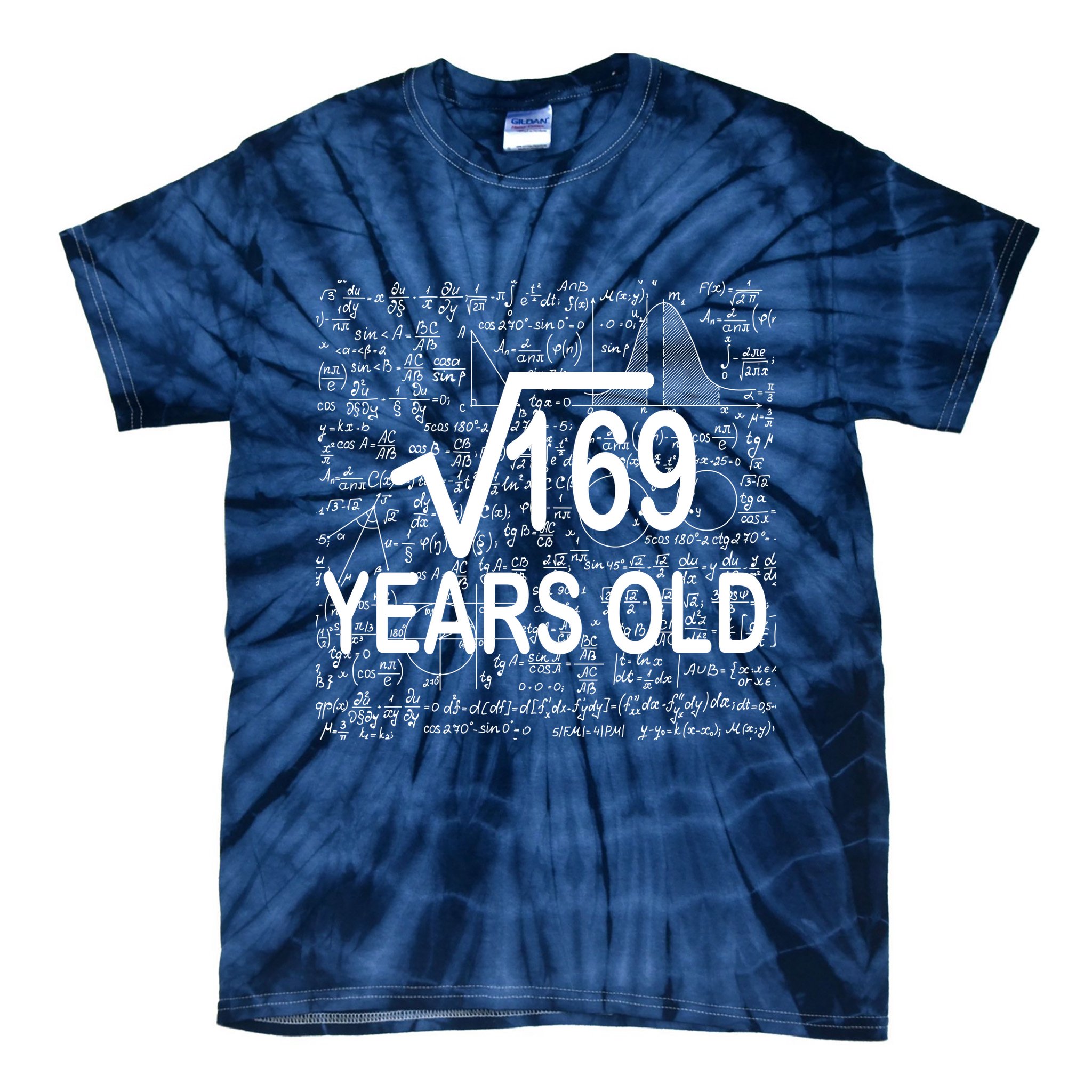 13th Birthday Square Root 169 Math Tie-Dye T-Shirt