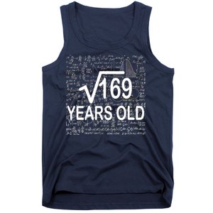 13th Birthday Square Root 169 Math Tank Top