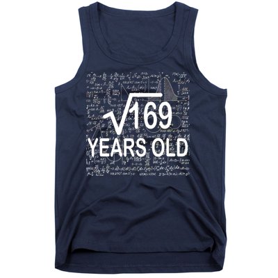 13th Birthday Square Root 169 Math Tank Top