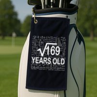 13th Birthday Square Root 169 Math Golf Towel