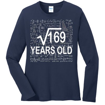 13th Birthday Square Root 169 Math Ladies Long Sleeve Shirt