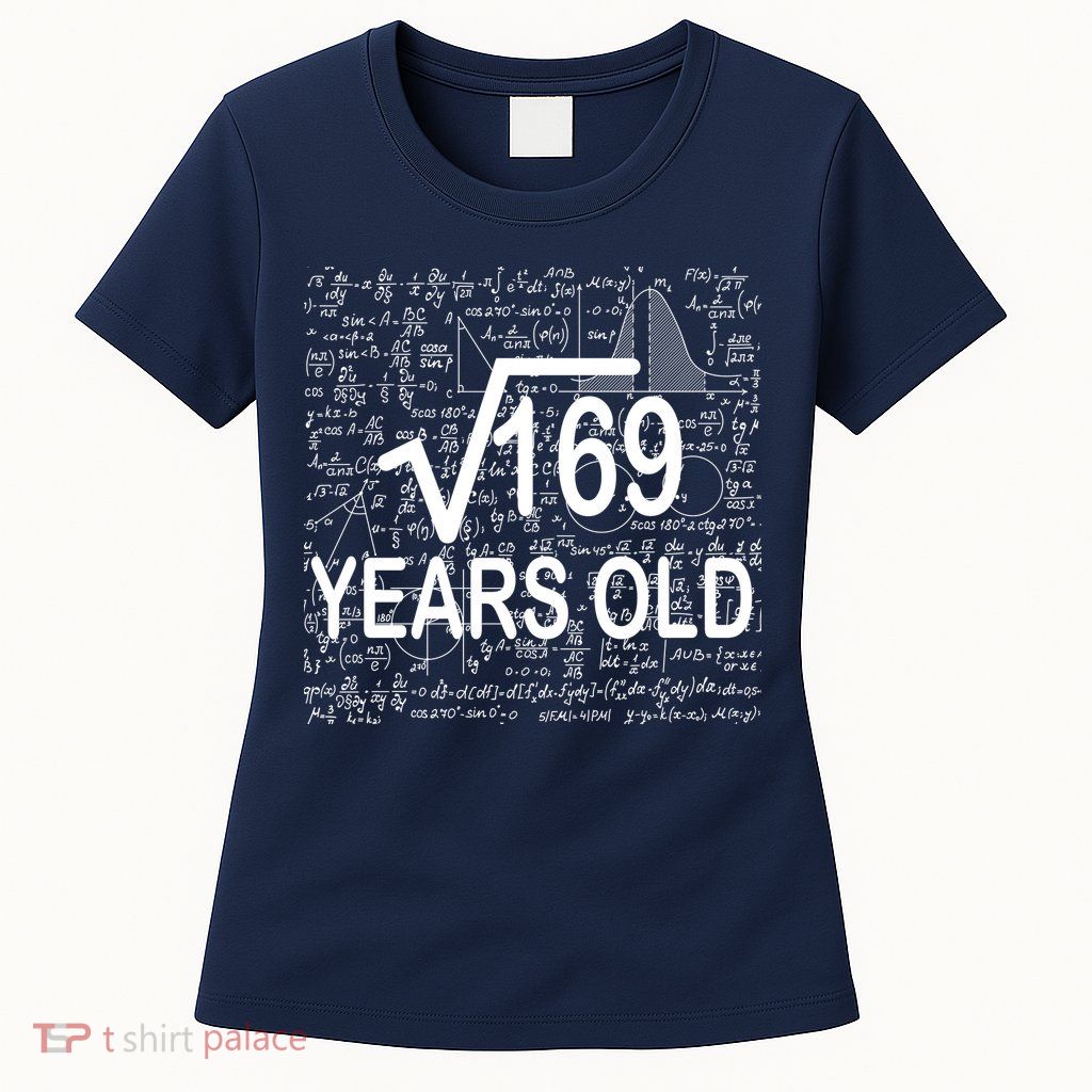 13th Birthday Square Root 169 Math Womens T-Shirt