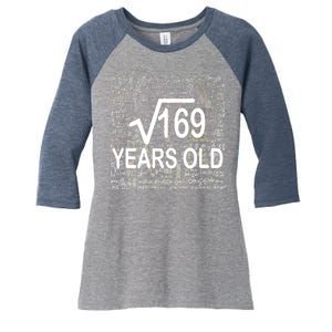 13th Birthday Square Root 169 Math Women's Tri-Blend 3/4-Sleeve Raglan Shirt