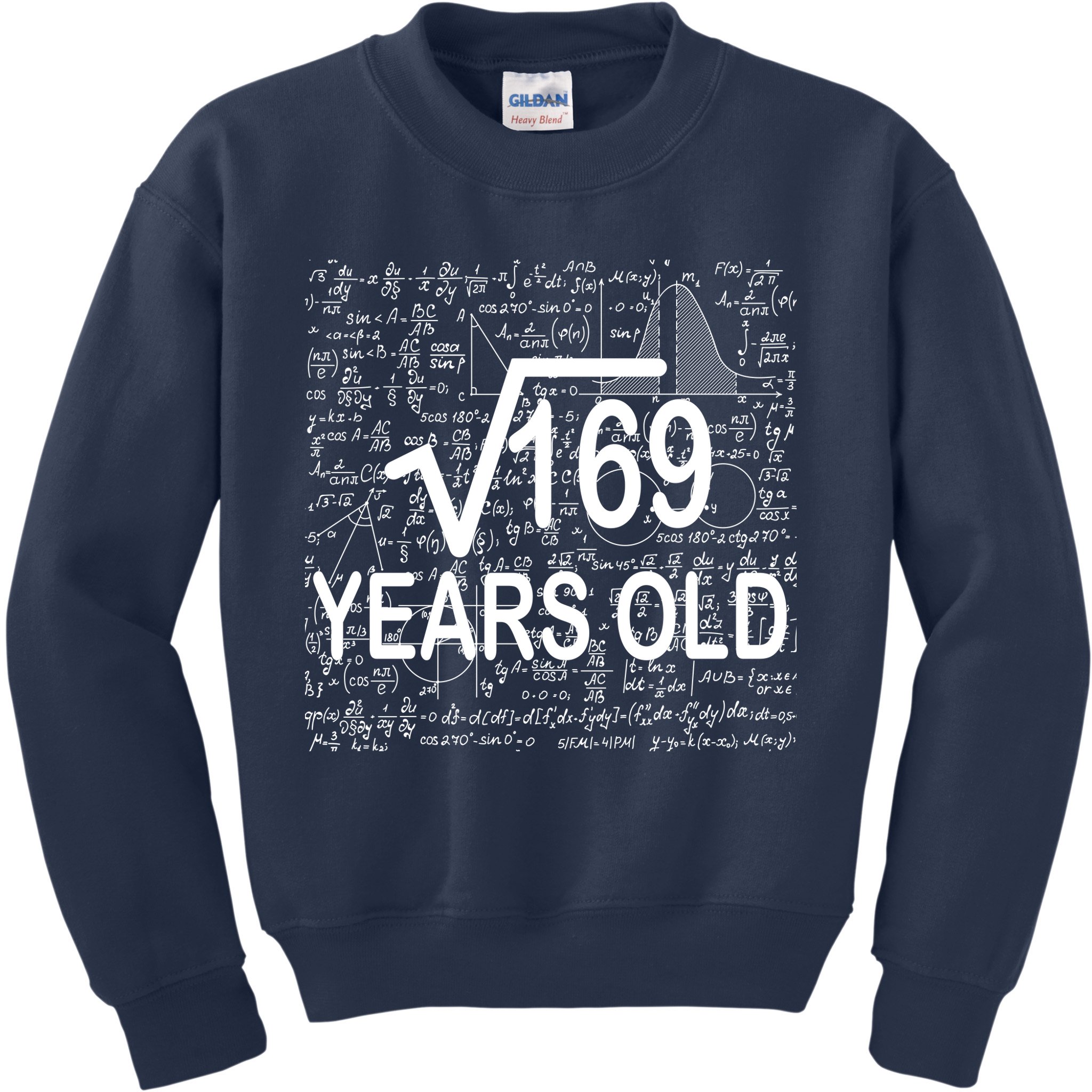 13th Birthday Square Root 169 Math Kids Sweatshirt