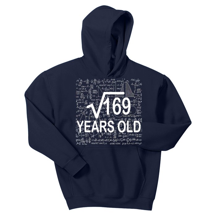 13th Birthday Square Root 169 Math Kids Hoodie