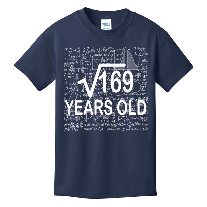 13th Birthday Square Root 169 Math Kids T-Shirt