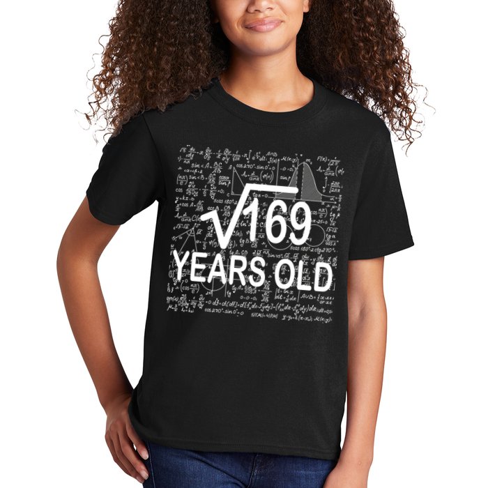 13th Birthday Square Root 169 Math Kids T-Shirt