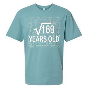 13th Birthday Square Root 169 Math Sueded Cloud Jersey T-Shirt