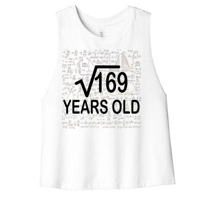 13th Birthday Square Root 169 Math Women's Racerback Cropped Tank