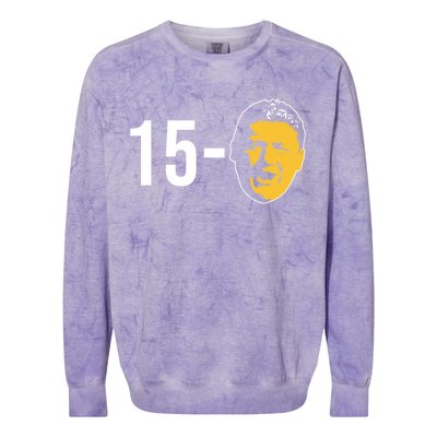 15-0 Louisiana Football Fans Colorblast Crewneck Sweatshirt