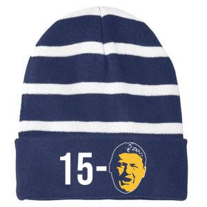 15-0 Louisiana Football Fans Striped Beanie with Solid Band