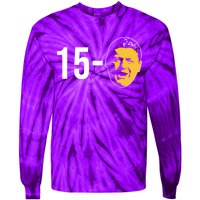 15-0 Louisiana Football Fans Tie-Dye Long Sleeve Shirt