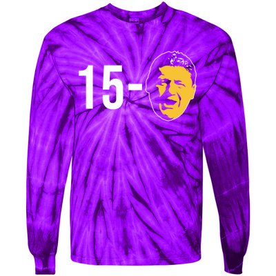 15-0 Louisiana Football Fans Tie-Dye Long Sleeve Shirt