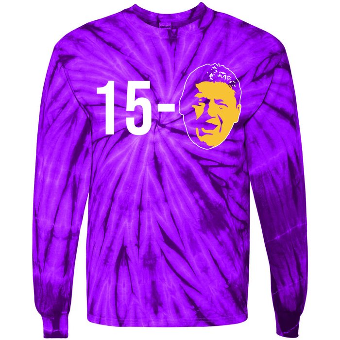 15-0 Louisiana Football Fans Tie-Dye Long Sleeve Shirt