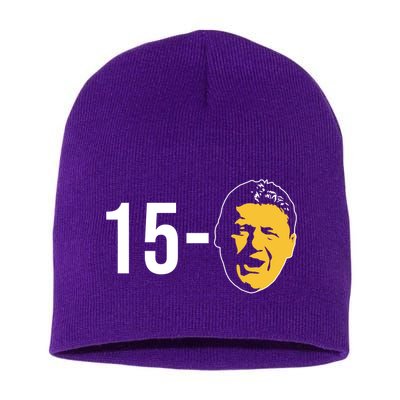 15-0 Louisiana Football Fans Short Acrylic Beanie
