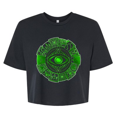 15 Fears Wheel Evil Green Eye Bella+Canvas Jersey Crop Tee