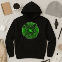 15 Fears Wheel Evil Green Eye Hoodie