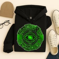 15 Fears Wheel Evil Green Eye Hoodie