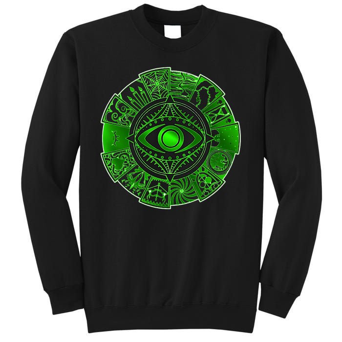 15 Fears Wheel Evil Green Eye Sweatshirt