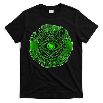 15 Fears Wheel Evil Green Eye T-Shirt